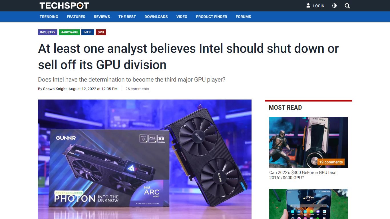 At least one analyst believes Intel should shut down or sell off its ...